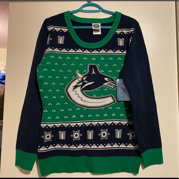 NHL Sweaters Bnwt Nhl Vancouver Canucks Ugly Christmas Sweater